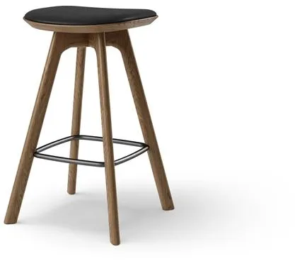 Brdr. Krüger Pauline Bar Stool H65 Smoked Oak/Black Leather