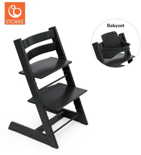 Tripp Trapp high chair incl. baby set - Black