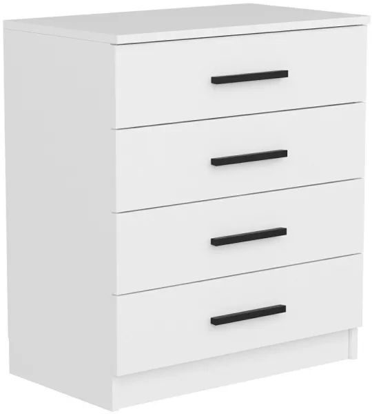 FUNZI LIVING 85 chest of drawers, with 4 drawers - white melamine