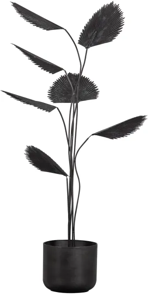 BEPUREHOME Collection artificial plant, adjustable - black metal (H:141)