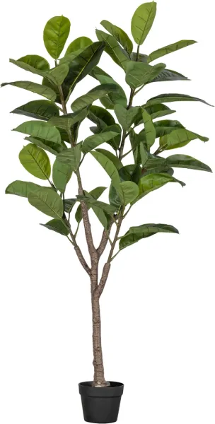 Rubber tree, artificial plant, green, H135x74x55 cm