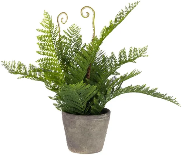 Filicopsida, Artificial plant, green/grey, H35x40x40 cm