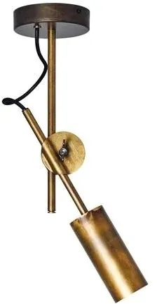 Konsthantverk Stav Spot Single Ceiling Lamp Raw Brass