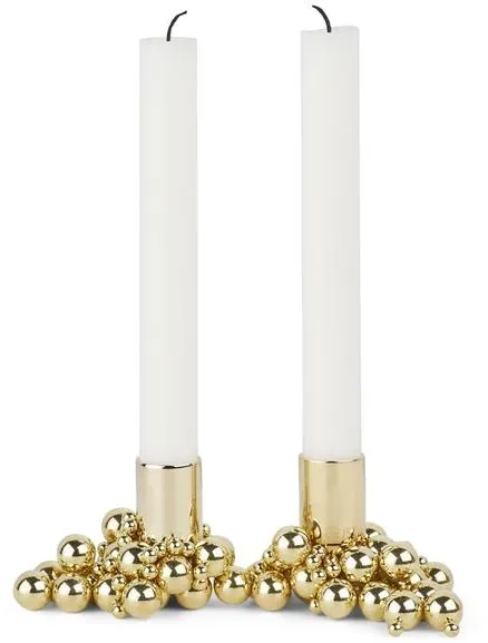 Gejst Molekyl Candle Holder 2 Brass