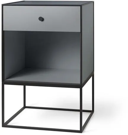 Audo Frame 49 Side Table with 1 Drawer Dark Grey