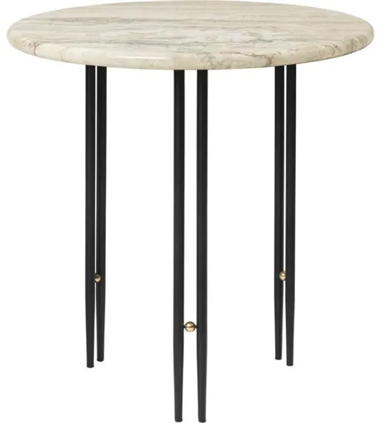 GUBI IOI Side Table Ø50 Black/Beige