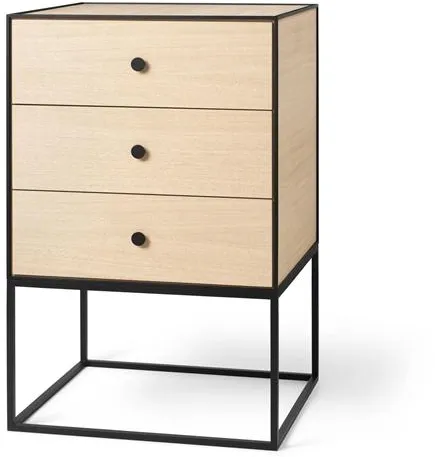Audo Frame 49 Side table with 3 drawers, oak