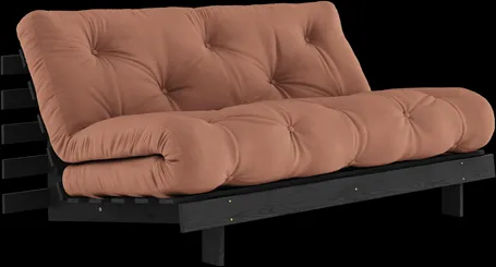 Karup Design Roots Sofa Bed With Roots Mattress 160x200 Clay Brown/Black Lacquered