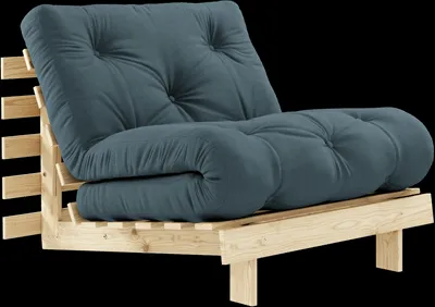 Karup Design Roots Sofa Bed With Mattress 90x200 757 Petrol Blue/Pine